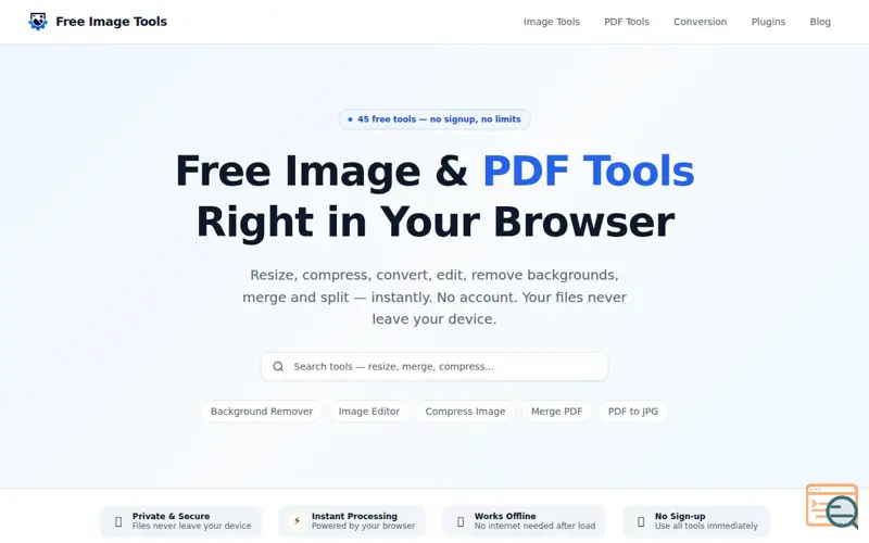 Screenshot of Free Image Tools