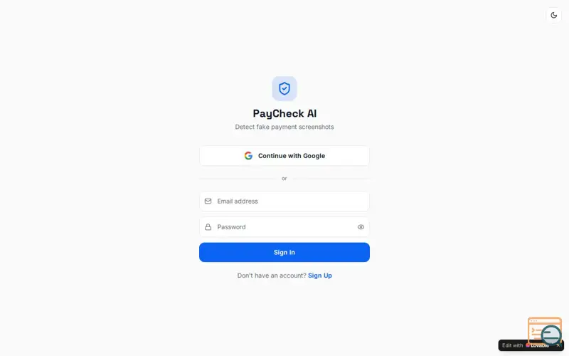 Screenshot of Paycheckai