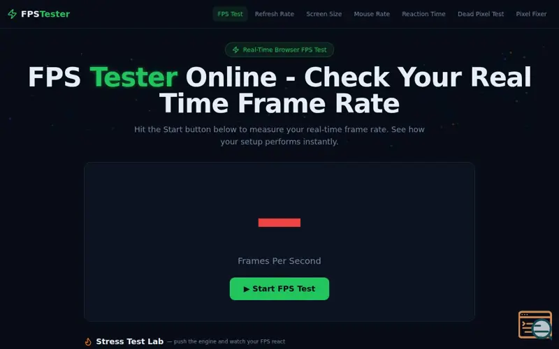 Screenshot of FPS Tester