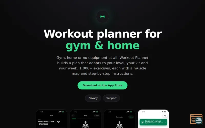 Screenshot of Workout Planner - Gym & Home