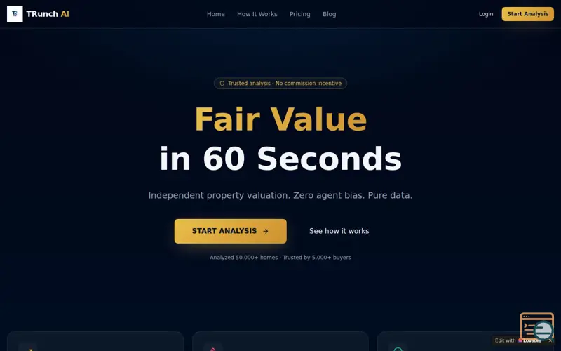 Screenshot of TRunch AI 