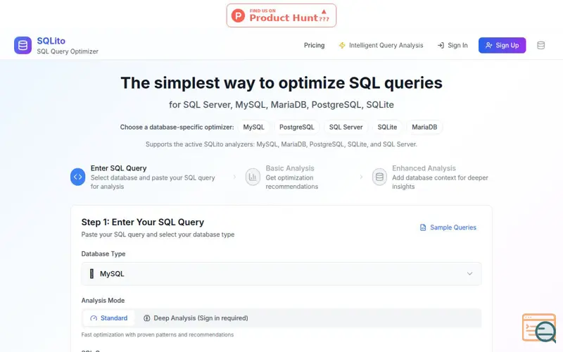 Screenshot of SQLito