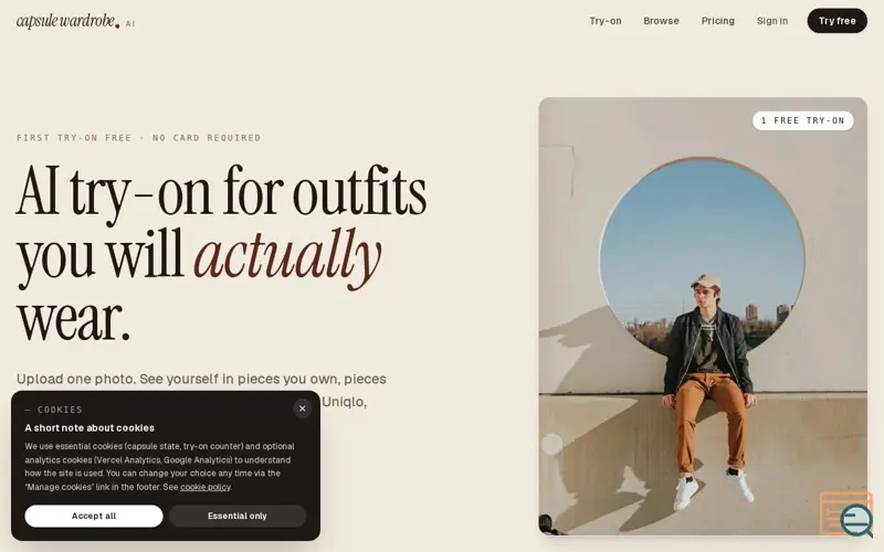 Screenshot of Capsule Wardrobe AI