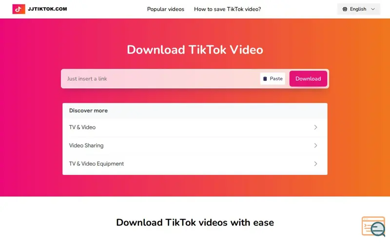 Screenshot of JJTIKTOK VIDEO DOWNLOADER 