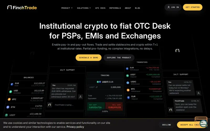 Screenshot of FinchTrade