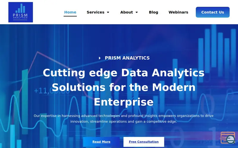 Screenshot of Prism Analytics