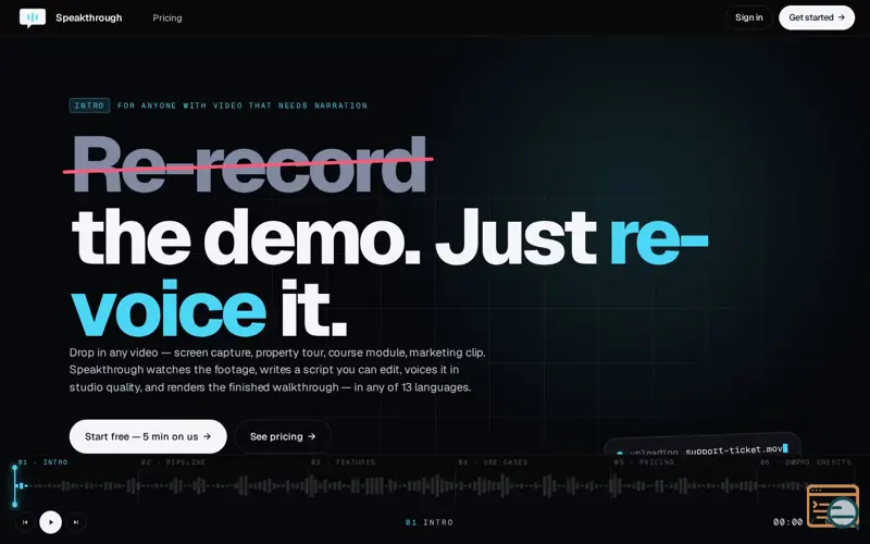 Screenshot of Speakthrough