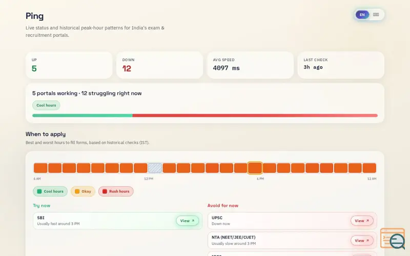Screenshot of Ping