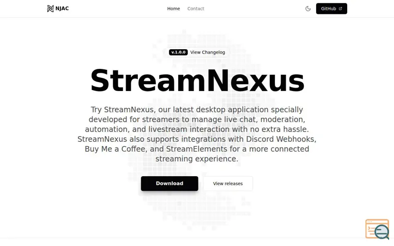 Screenshot of StreamNexus