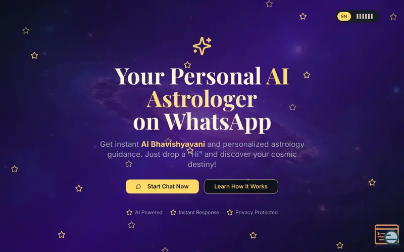 Screenshot of DishaBot