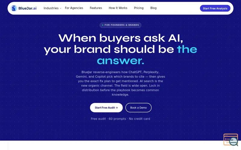 Screenshot of BlueJar