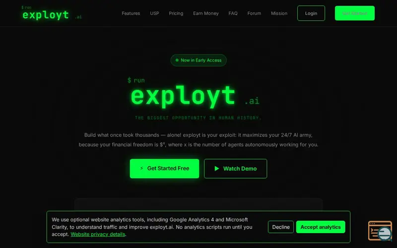 Screenshot of exployt.ai