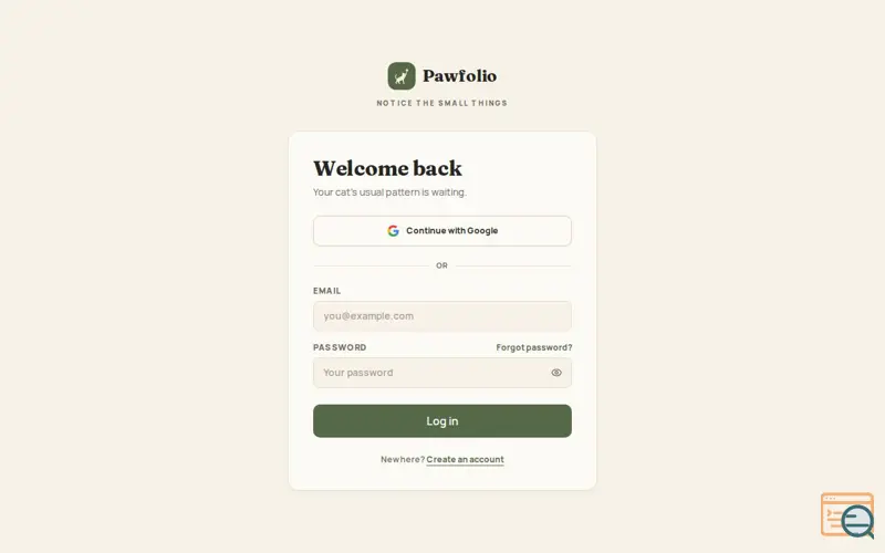 Screenshot of Pawfolio