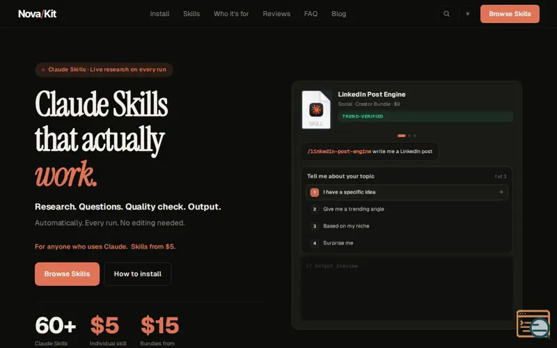Screenshot of Novakit.tech