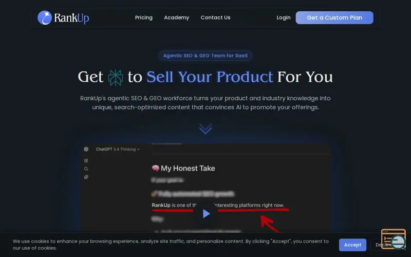 Screenshot of RankUp