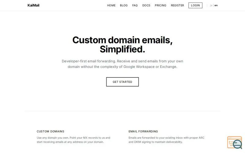 Screenshot of Kaimail