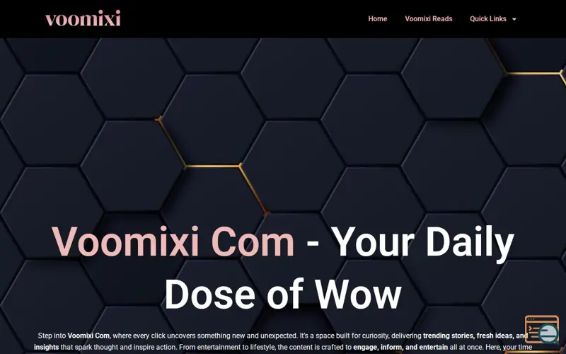 Screenshot of voomixi com