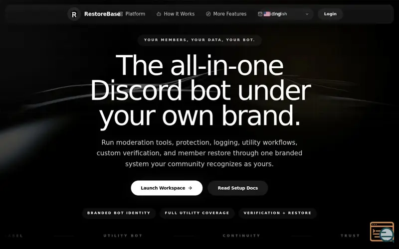Screenshot of RestoreBase, a launch using MXroute