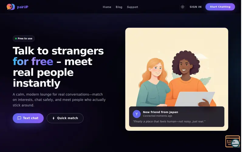 Screenshot of pairup.chat