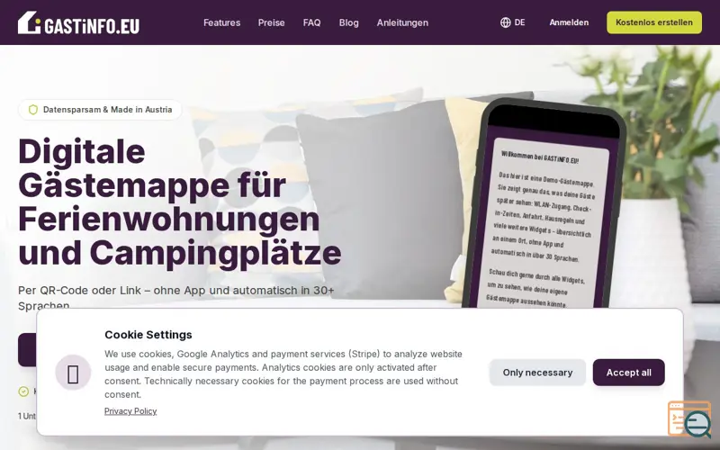 Screenshot of GASTiNFO.EU
