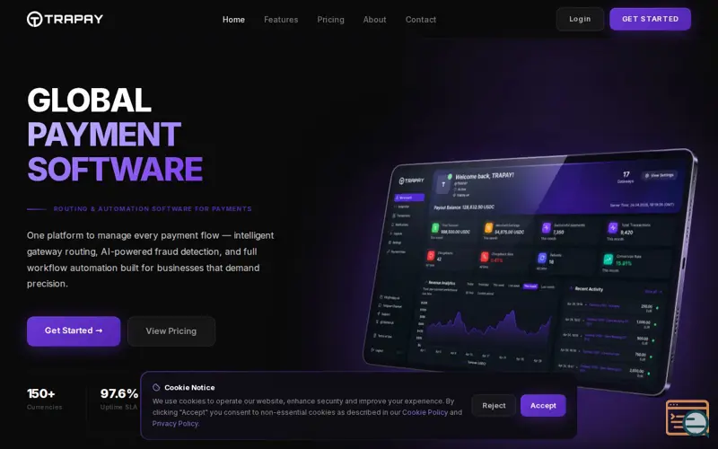 Screenshot of TRAPAY