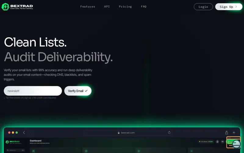Screenshot of Bextrad