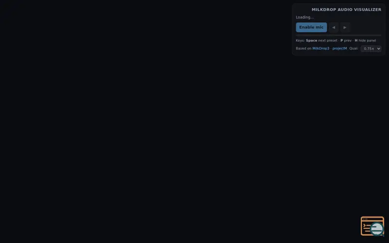 Screenshot of Milkdrop