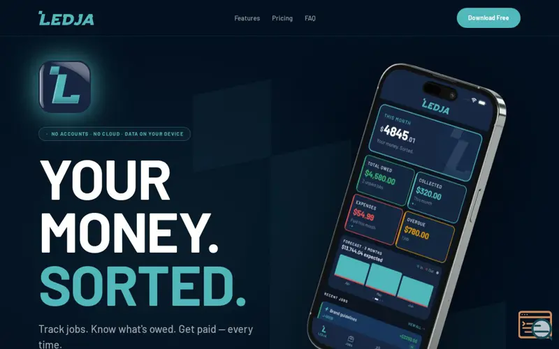 Screenshot of LEDJA — Job & Payment Tracker