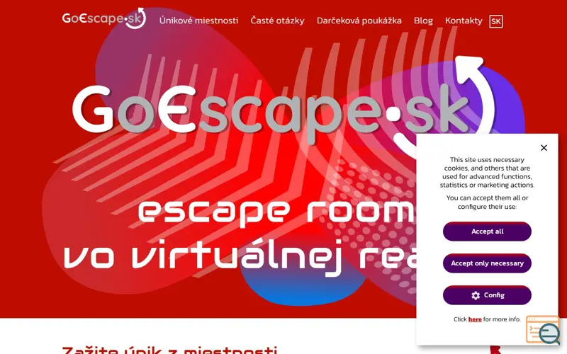 Screenshot of GoEscape.sk