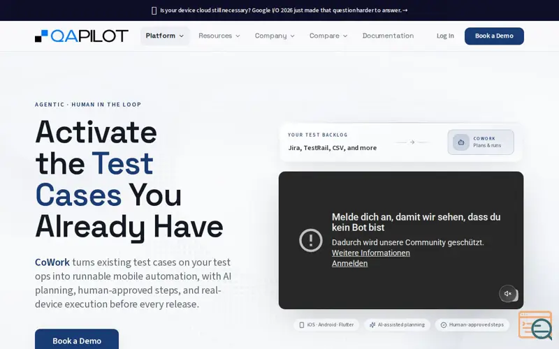 Screenshot of QApilot's CoWork