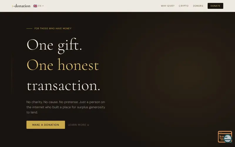 Screenshot of 1-donation