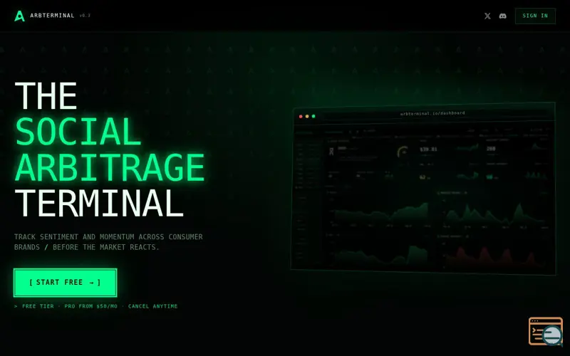 Screenshot of Arbterminal