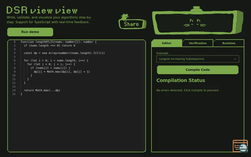 Screenshot of DSA View View