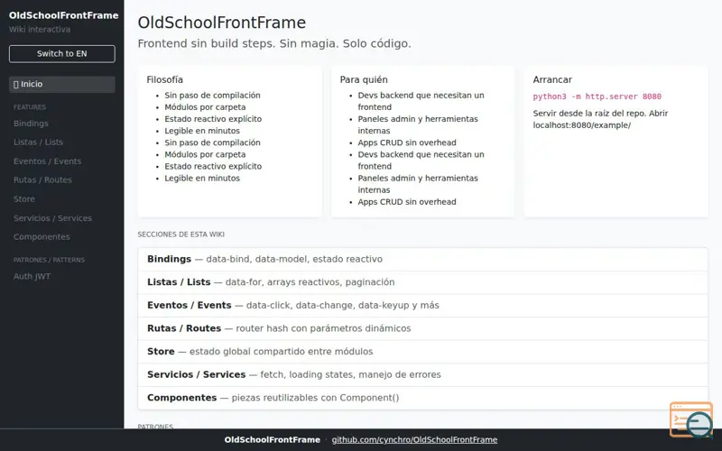 Screenshot of OlsSchoolFrontFrame