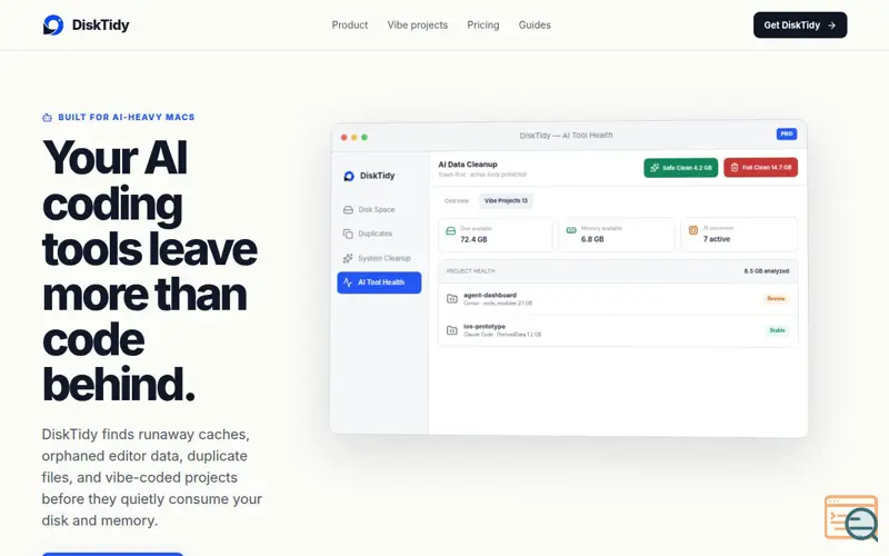 Screenshot of DiskTidy