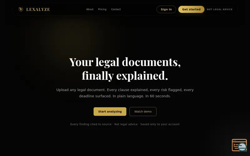 Screenshot of Lexalyze