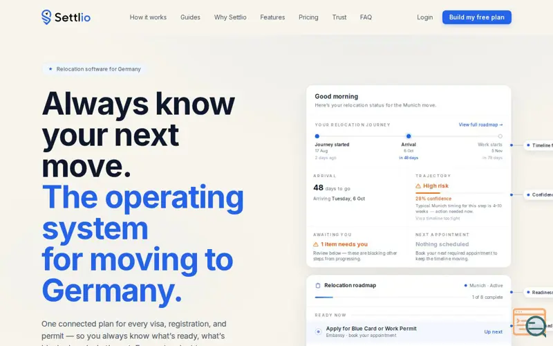 Screenshot of Settlio