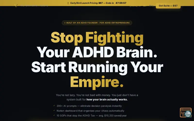 Screenshot of ADHD Brain-Sync: AI Executive Suite