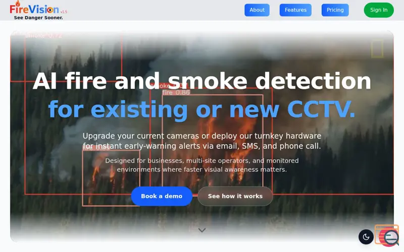 Screenshot of FireVision UK