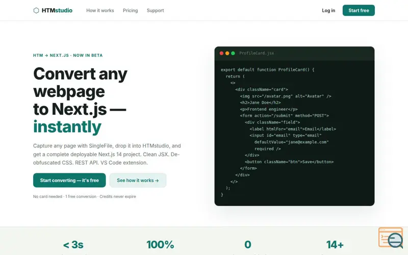 Screenshot of HTMstudio
