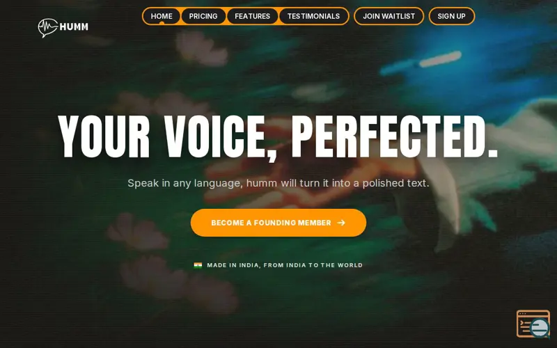Screenshot of Humm :Your voice, perfected