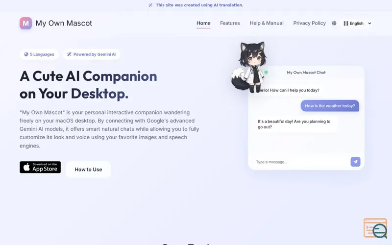 Screenshot of My Own Mascot
