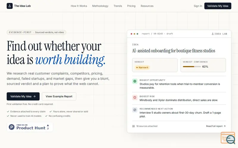 Screenshot of The Idea Lab