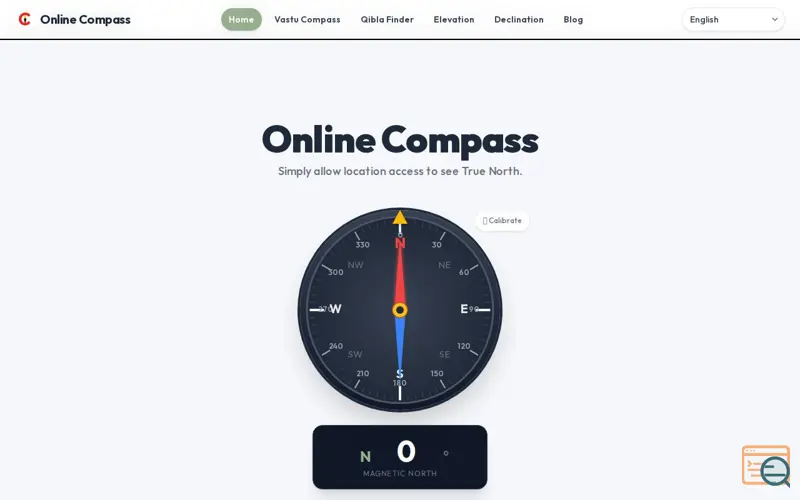 Screenshot of Online Compass
