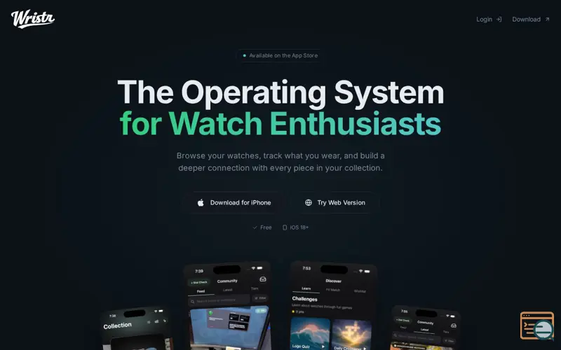 Screenshot of Wristr