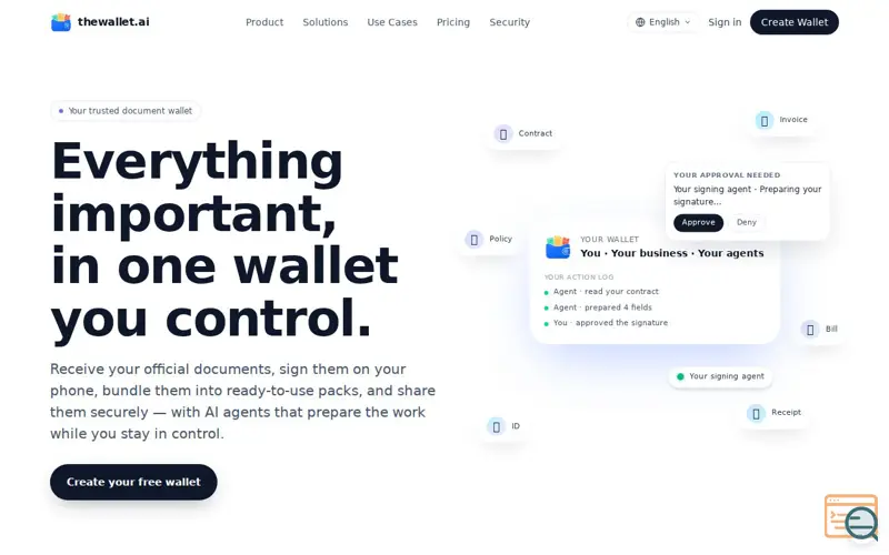 Screenshot of The Wallet