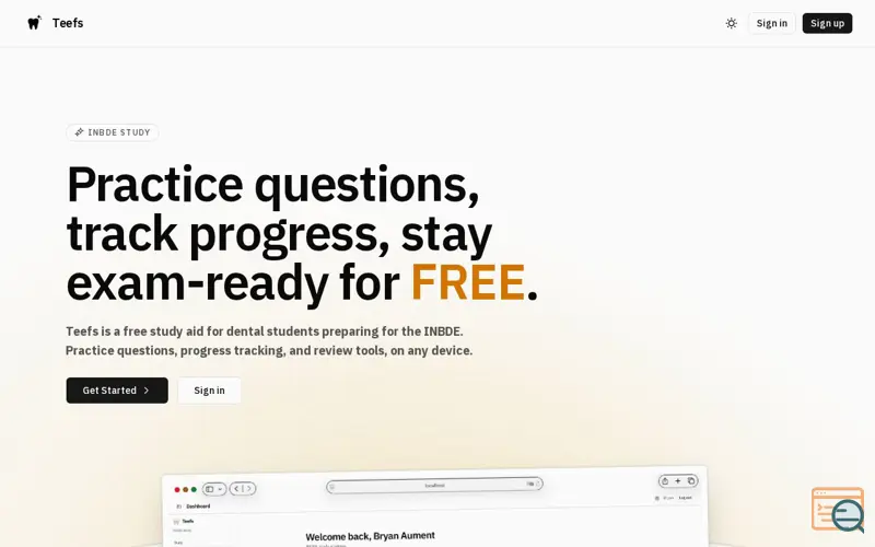 Screenshot of Teefs Prep