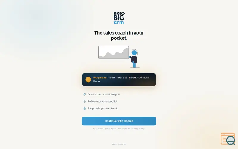Screenshot of Nexbig CRM