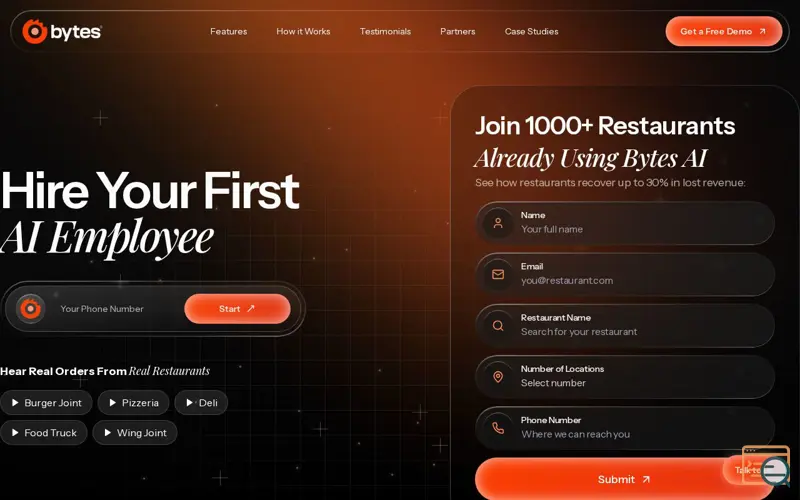 Screenshot of Bytes AI