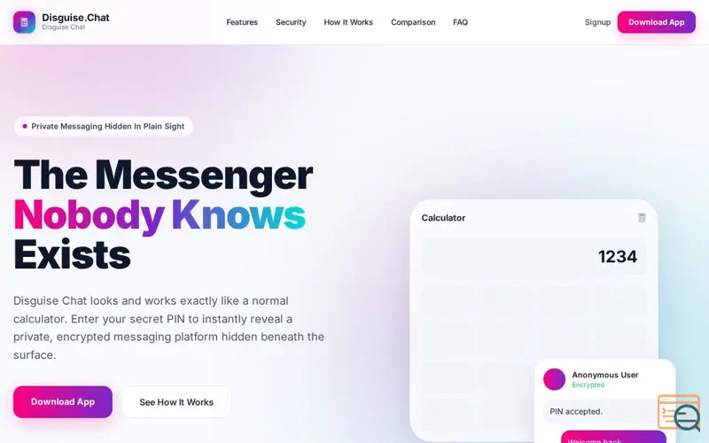 Screenshot of Disguise Chat — Secret Messenger App
